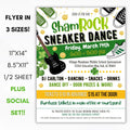 st patrick shamrock sneaker dance flyer ticket bundle